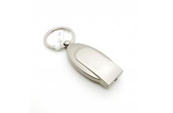 China Siliver Metal Keychain Holder for Promotion with Custom Logo in Siliver Finish supplier