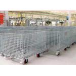 Zinc - coated Wire Mesh Cages ,  Workshop Pallet Metal Front Drop Gate for sale