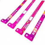 Disposable Vinyl PVC Wristbands for L-Shaped Park Ticket Identification and Entertainment for sale