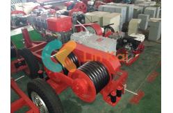 China 5T Heavy Strength Double Drum Diesel Cable Capstan Winch Trailer supplier