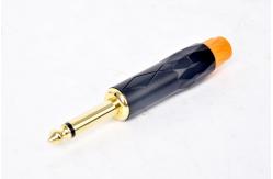 China High quality Black electrophoresis gold-plated waterproof audio 1/4 plug supplier