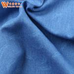 4.2oz Feather Printed Indigo Thin Lightweight Cotton Denim Fabric For Summer for sale