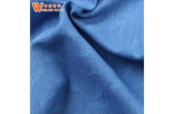 China 4.2oz Feather Printed Indigo Thin Lightweight Cotton Denim Fabric For Summer supplier