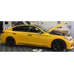 Yellow Metallic Matte Car Vinyl Wrap Self Adhesive 140gsm Thick for sale