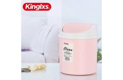 China Open Top Mini Table Car Blue Kitchen Trash Can With Swing Lid supplier