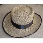 Wide Brim Plain Blank Straw Sun Hats UV Protection Coolie Wheat 58cm for sale
