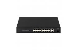 China 16 Port Gigabit Poe Switch Fiber Network Switch Extended 250m 300W supplier