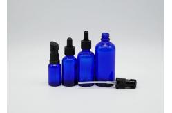 China ISO9001 15ml Cobalt Blue Tincture  Dropper Bottles Glass Shelled supplier