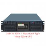Three Phase Rack Online UPS 208 V 120V 3/3 3/1 Flexible 19 Inch 10kva 20kva for sale