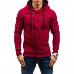 Fleece Jackets Mens Oversized Pullover Hoodie Solid Color Sports Jacket With Zipper for sale