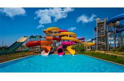 China 7m Width Private Pool Water Slides Children Amusement Park Games Amuse Ride supplier