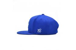 China Custom Fitted Hat Unstructured Snapback Cap  3d Puff Embroidery  Blue Snapback Hats Caps supplier