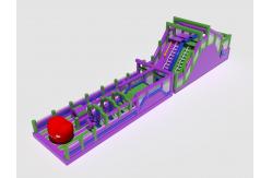 China Adult Inflatable Obstacle Course Playground Purple Green Red supplier