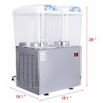 Juice Dispenser with Paddle Stirring System Cold Drink Dispenser For Bars Shops 18L×3 for sale