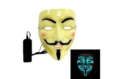 China Hacker Halloween LED Face Mask Luminous Flashing For Cosplay Costume supplier