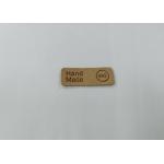 Embossed Logo Microfiber PU Leather Patches Washable Labels Sew On Clothing