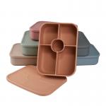 Silicone Lunch Container with Leakproof Lids, Silicone Bento Box Microwavable Lunch Box for Work Picnics for sale