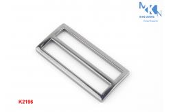 China Curved Double Loop Metal Slide Buckle 50mm Inner Size Polished Rustproof supplier
