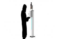 China Digital Face Recognition Thermometer Temperature Measuring Kiosk supplier