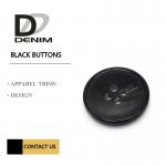 Black Bulk Buttons 4 Hole Polyester Button for sale