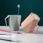 Simple Style Bathroom Gargle Cups Geometric Pattern For Couples
