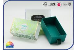China Cardboard Inner Drawer Paper Box PET Material Cover With Flocking Ribbon supplier