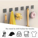 Stable and Durable Adhesive Hooks Stainless Steel Wall Hooks Stick on Hooks