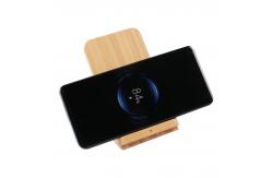 China Bamboo Recyclable Vertical Mobile Phone Wireless Charger 7.5W 205KHZ supplier