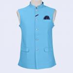 Terry Rayon Custom Tuxedo Suit Mens Stand Collar Waistcoat for sale