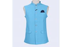 China Terry Rayon Custom Tuxedo Suit Mens Stand Collar Waistcoat supplier