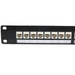24 Port Rj45 Modular Cat6a Keystone Jack Patch Panel 19 Inch 1u Full Loaded for sale