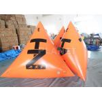 Custom Logo 1.5m Airtight Water Floating Race Marker Air Buoys Swim Triathlon Inflatable Triangle Buoy for sale
