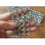 Silver Color Ceiling Decoration Room Divider Stainless Steel Metal Ring Mesh Drapery for sale