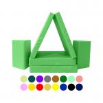 6pcs Foldable Foam Children'S Play Couch Sofa With 2 Triangle Pillows