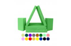 China 6pcs Foldable Foam Children'S Play Couch Sofa With 2 Triangle Pillows supplier
