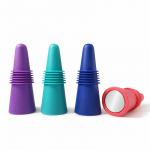 Reusable Wine Bottle Silicone Stoppers Beverage Bottle Stoppers With Grip Top To Keep Fresh for sale