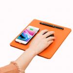 Recyclable Natural Leather Mouse Pad For Gaming Waterproof USB Charging for sale