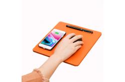 China Recyclable Natural Leather Mouse Pad For Gaming Waterproof USB Charging supplier