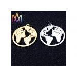 20x25mm Hollow Shaped Flat Globe Engraved Bracelet Charms