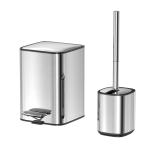 Rolling Cover Type Stainless Steel Soft Close Square Pedal Trash Bin Perfect for Bathroom Living Room and Bedroom for sale