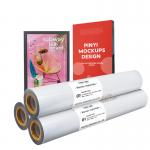 Anti-skid Frontlit White Backside Large Format Printing Backlit PET Film Roll for sale