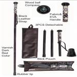 Straight Handle Wood Walking Cane , Wooden Walking Sticks For Hiking for sale