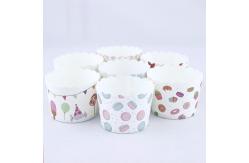 China Small Disposable Food Packaging Box Oven Safe Grease Resistant Cake Baking Cups supplier