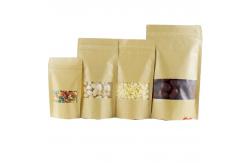 China Custom Order Accepted SGS Certified Kraft Paper Bag with Window and Zipper supplier