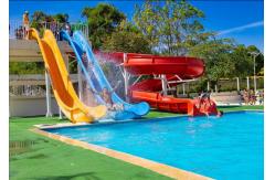 China Commercial Swimming Home 1 Shaped Private House Inground Pool Slide Fiberglass supplier