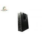 Luxury Paper Shopping Custom Printed Bags With Handle Black Printed 210gsm for sale