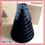 Stackable 10 Layer Plastic Macaron Packaging 0.8mm PVC Christmas Tree Macaron Tower