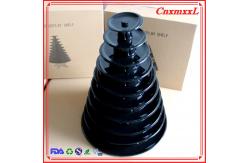 China Stackable 10 Layer Plastic Macaron Packaging 0.8mm PVC Christmas Tree Macaron Tower supplier