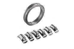 China Adjustable 304 Stainless Steel Worm Gear Hose Clamp Strap With Fasteners supplier