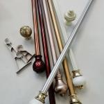 Electroplated 0.4mm 6.7m Black Wrought Iron Curtain Pole for sale